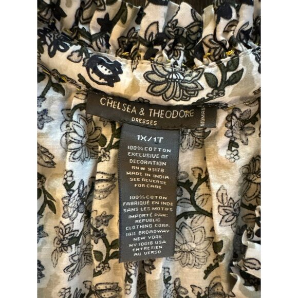 Chelsea & Theodore Sleeveless Floral Tiered Dress Size 1X - Picture 3 of 6
